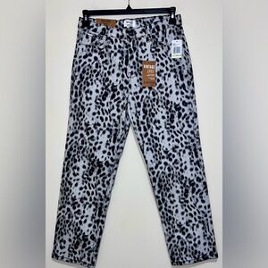 New Kensie Women's Leopard Print The Ella High Rise Straight Jeans Size 4/27 NWT